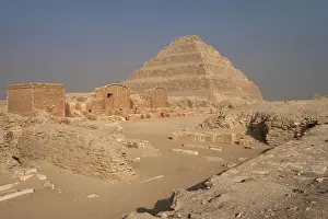 Blue Sky: Step pyramid of Djoser, Saqqara, Egypt