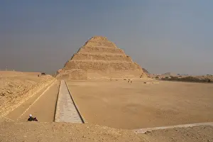 Blue Sky: Step pyramid of Djoser, Saqqara, Egypt
