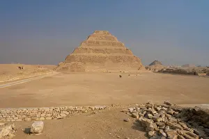 Blue Sky: Step pyramid of Djoser, Saqqara, Egypt
