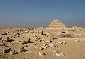 Blue Sky: Step pyramid of Djoser, Saqqara, Egypt