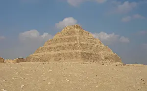 Blue Sky: Step pyramid of Djoser, Saqqara, Egypt