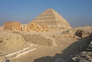 Blue Sky: Step pyramid of Djoser, Saqqara, Egypt