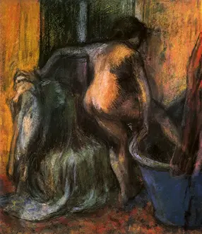 Bathtub: Stepping Out of Tub, by Degas