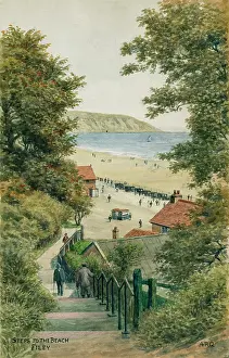 Filey: Steps to the beach, Filey, North Yorkshire