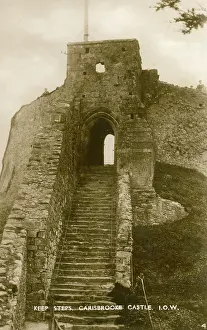 Carisbrooke: Keep Steps at Carisbrooke Castle