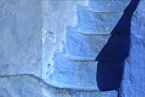 Bluewashed: Steps, Medina, Chefchaouen, Morocco