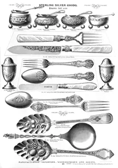 Spoon: Sterling silver goods, Plate 206