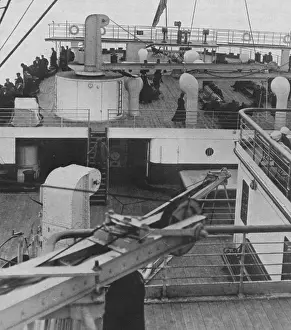 The stern and sun deck of the Titanic