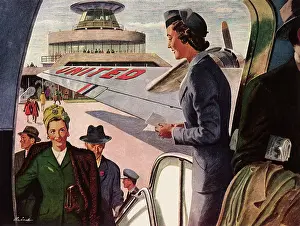 Airliners: Steward Greets Passengers