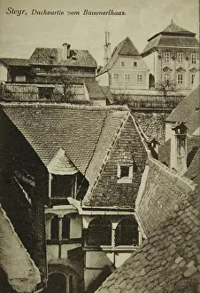 Roofscape: Steyr. Roofscape at Bummerlhaus'. About 1910