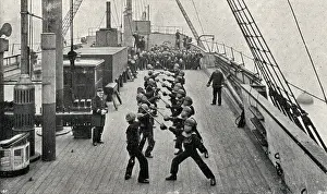 Tyneside: Stick Practice, Training Ship Wellesley, North Shields