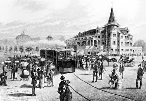 Streetcar: The Stiglmaierplatz before the Loewenbraeukeller in Muni