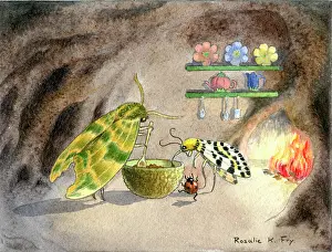Rosalie: Stirring the Christmas Pudding ' two moths