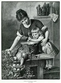 Stirring: Stirring the pudding 1889