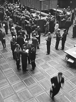 Klasse: Stock exchange in Frankfurt 1958