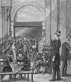 Subdued: STOCK EXCHANGE INTERIOR