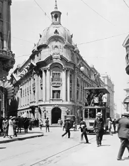 Calle: Stock exchange in Santiago de Chile, 1925