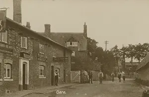 Marlborough: The Stocks and showing the White Hart Inn