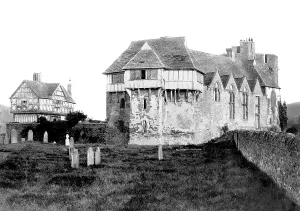C1865: Stokesay, the Castle from the Churchyard c1865