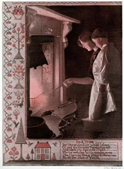Grate: Stoking the fire before heading to bed on Christmas Eve