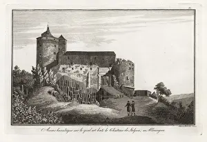13th Century: Stolpen Castle, Saxony, Germany, built on a basalt mass