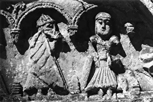 Tympanum: Stone carving, Bishopsteignton church, Devon