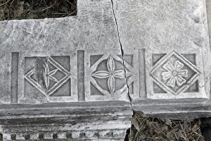 Troia: Stone decoration, Troy, Turkey