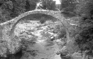 Lochs: Stone footbridge over a mountain beck