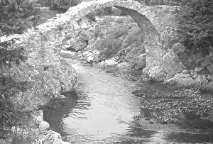 Lochs: Stone footbridge over a mountain beck