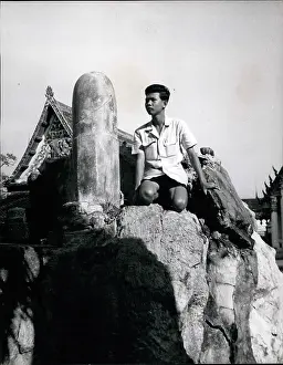 Dominates: Stone Phallus, Siamese trust in luck, near Bangkok, Thailand