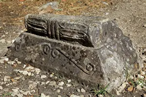 Butrint: Stone plinth, Baptistery, Butrint, Chaonia, Albania