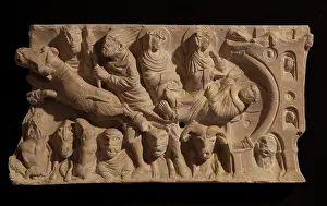 Cabestany: Stone relief from Abbey of Saint-Hilaire