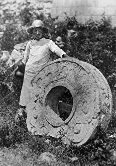 Opposing: A stone ring of the Maya in Mexico, 1923