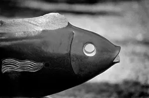 Harare: Stone sculpture: Fish by Luxon Gutsa