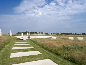 Concrete: Stone ship, Jelling Royal Necropolis, Jutland, Denmark