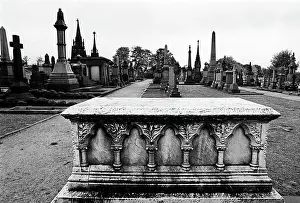 Interred: Stone tomb in Undercliffe Cemetery, Bradford, Yorkshire