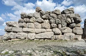 Unfinished: Stonework, Lion Gate, Hattusa, Anatolia, Turkey