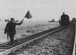 Reichsbahn: Stop signal for a train, 1931