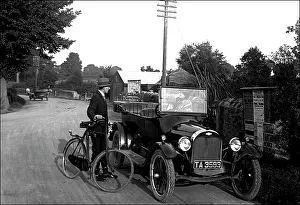 Stopping for a chat at the roadside - Somerset