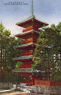 Nikko: Five storied Pagoda at Nikko, Japan