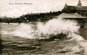 Morecambe: Storm at West End, Morecambe, Lancashire