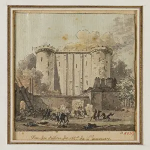 Watercolor: Storming of the Bastille On