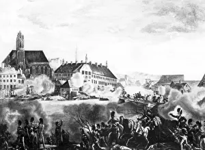 Landshut: Storming of the Inner Isar Bridge in Landshut, 1809