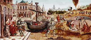 The Story of Theseus, showing Theseus killing