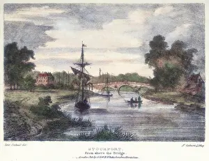 Masts: Stourport-on-Severn from above the bridge. On