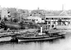 Stourport: Stourport-on-Severn, view from Bridge c1955