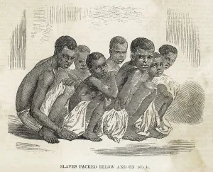 Discomfort: Stowage of slaves on board ship