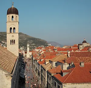 Stradun: Stradun and Franciscan monastery, Old Town, Dubrovnik