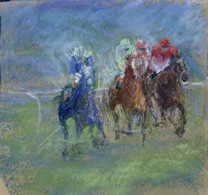 Halford: Into the Straight ' horses racing, face on