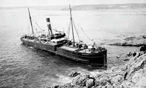 Aberdeen: Stranded steamship, Linney Head, Pembrokeshire, South Wales